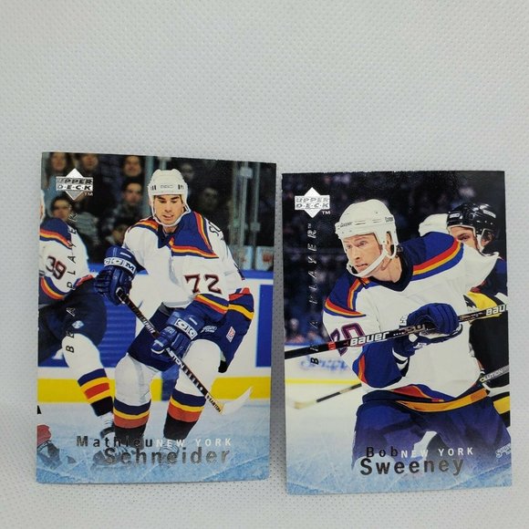 1996 Mint Be A Player Upper Deck Lot Of 6 New York Vintage Hockey Trading Cards - Picture 6 of 10